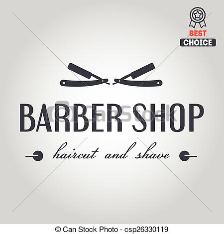 450x470 Logo, Icon Or Logotype For Barbershop. Logo Elements Badge