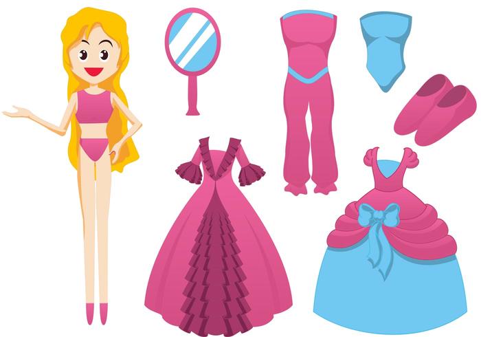 700x490 Barbie Doll Vector Elements