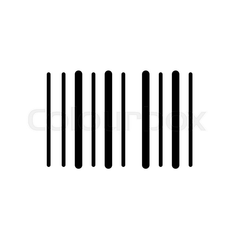 800x800 Barcode Vector Icon. Black And White Barcode Illustration. Solid