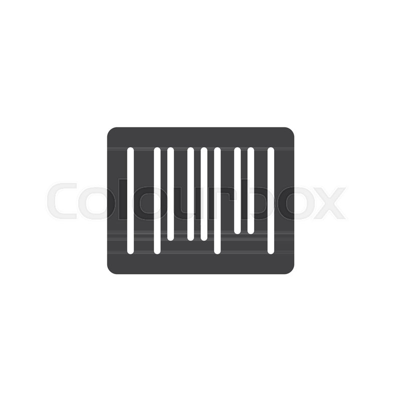 800x800 Barcode Vector Icon. Filled Flat Sign For Mobile Concept And Web