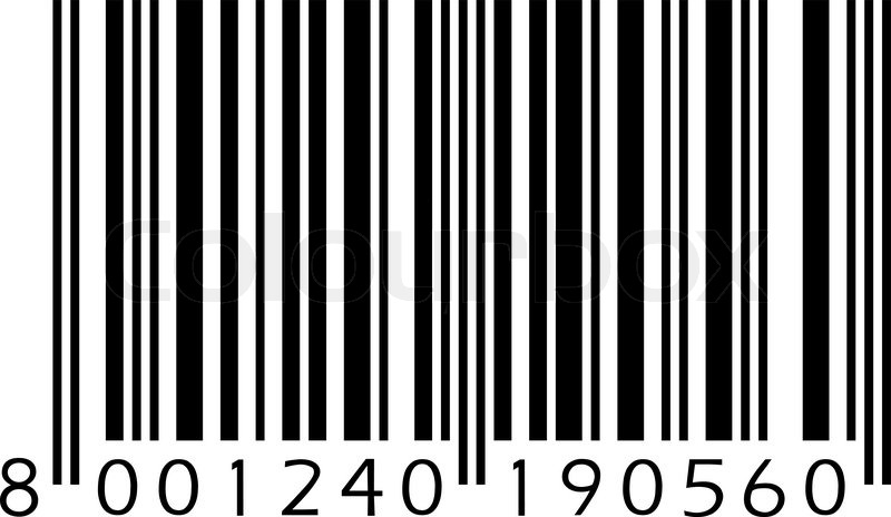 800x464 Vector Barcode Isolated On Black Background Stock Vector Colourbox