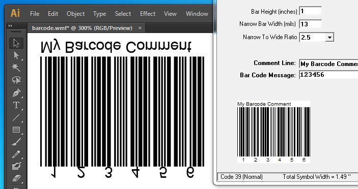 703x372 Placing Barcodes Into Adobe Illustrator As Wmf Vector Graphics