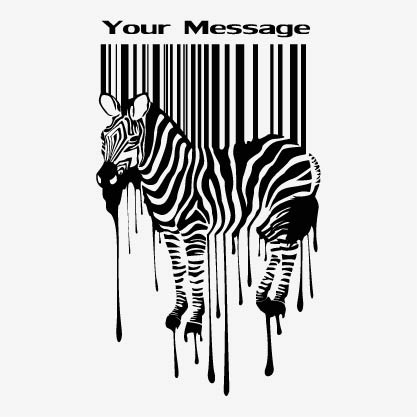417x417 Zebra And Barcode Vector Free Vector 4vector