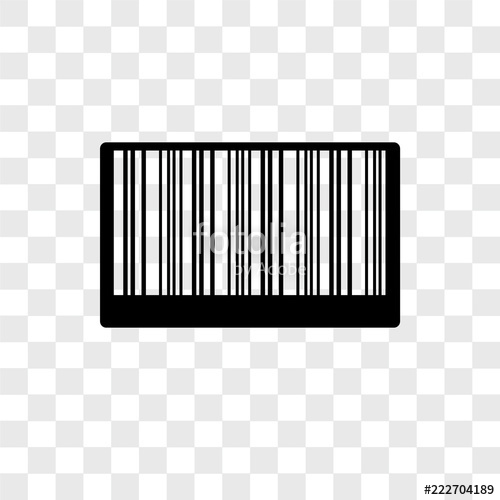 500x500 Barcode Vector Icon Isolated On Transparent Background, Barcode