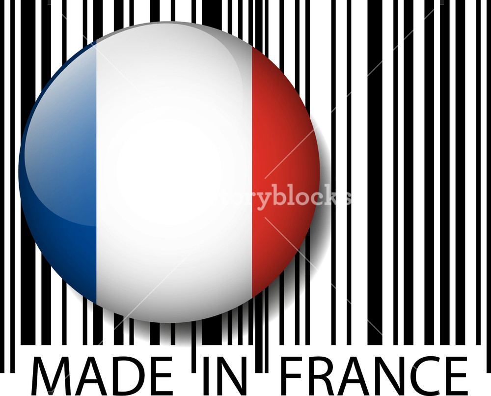 1000x806 Made In France Barcode. Vector Illustration Royalty Free Stock