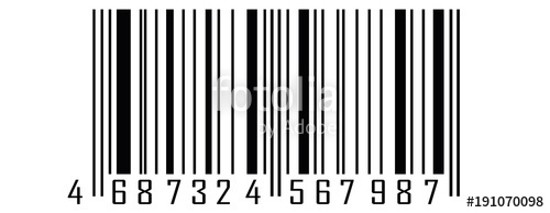 500x194 Realistic Barcode Icon. Barcode Vector Illustration. Stock Image