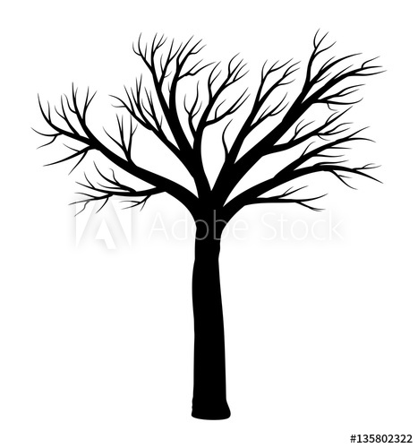 467x500 Bare Tree Vector Symbol Icon Design.