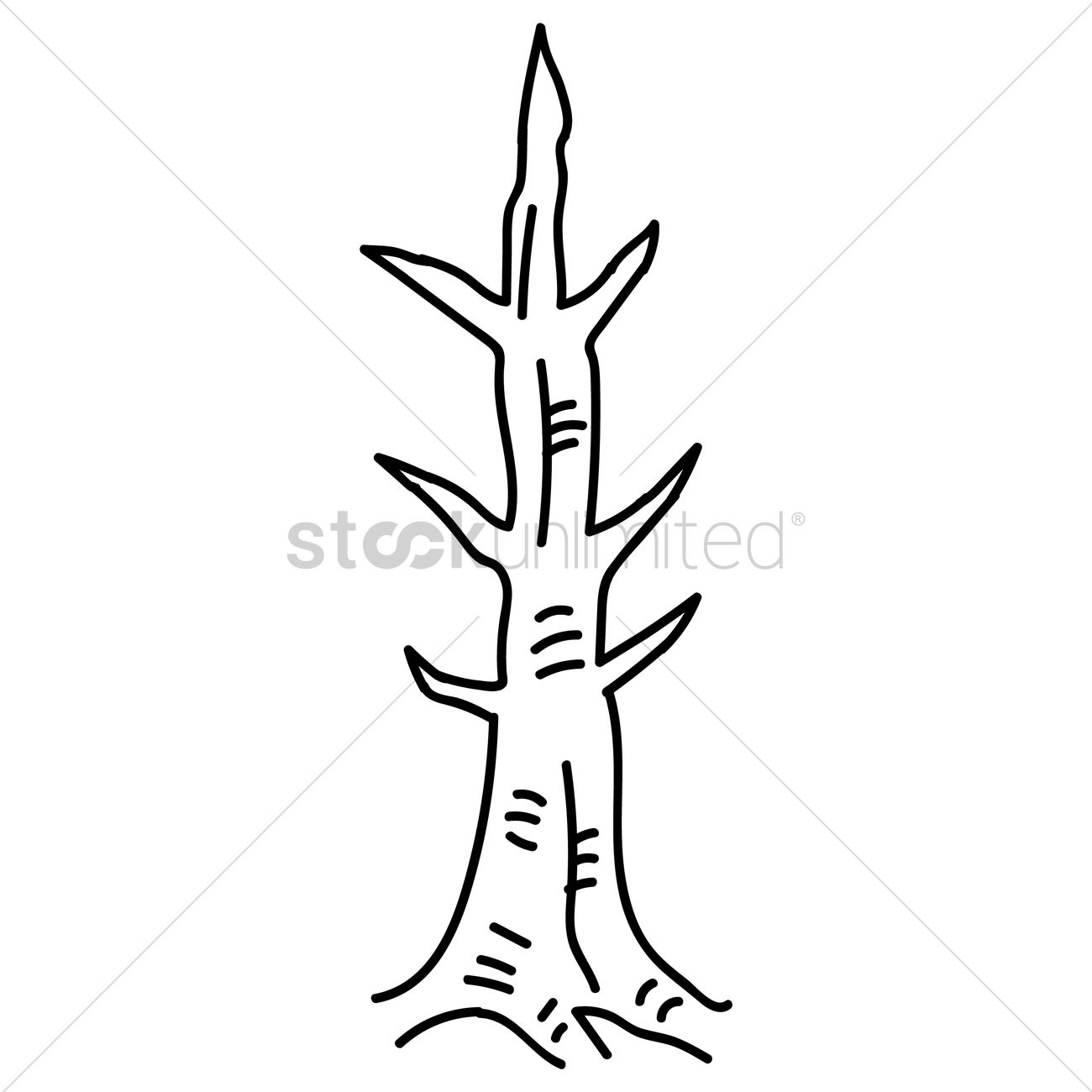 1300x1300 Bare Tree Vector Image