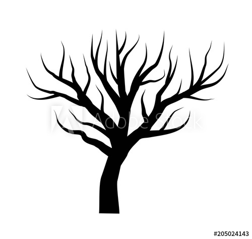500x474 Bare Tree Vector Illustration