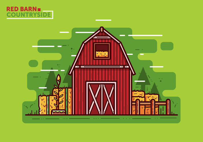 700x490 Red Barn Vector