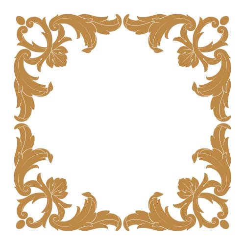 500x500 Classical Baroque Style Frame Vector Design 02