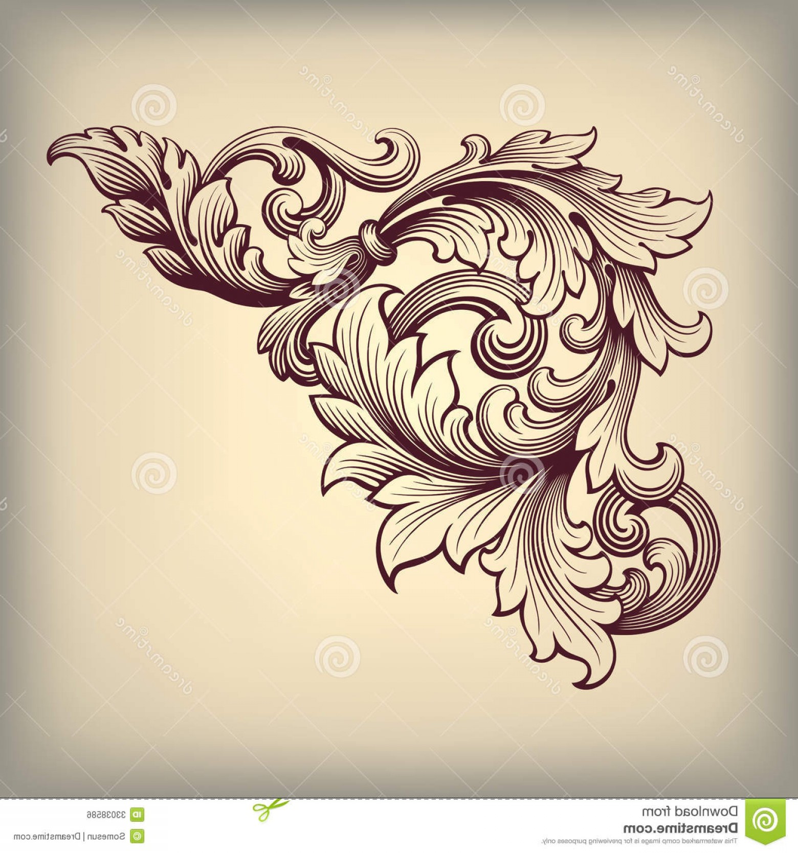 1560x1668 Royalty Free Stock Image Vector Vintage Baroque Frame Corner
