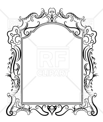 339x400 Stylized Baroque Frame Vector Image Vector Artwork Of Borders