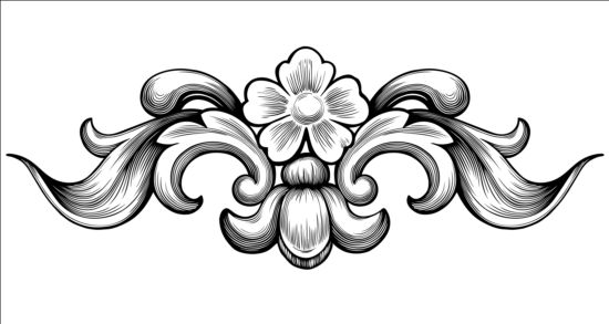 550x293 Vintage Baroque Flower Vectors Free Download