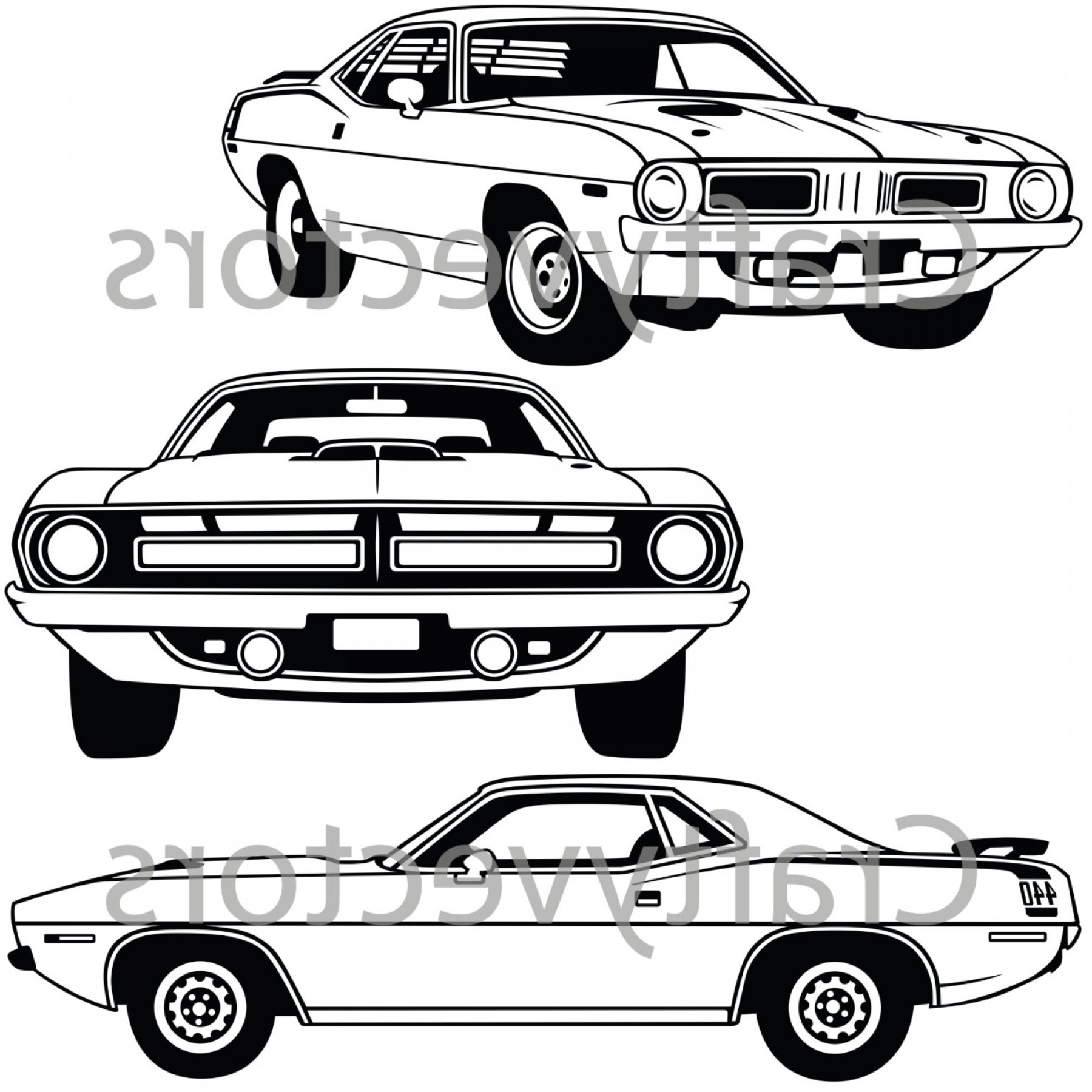 1800x1800 Plymouth Barracuda Vector File Lazttweet