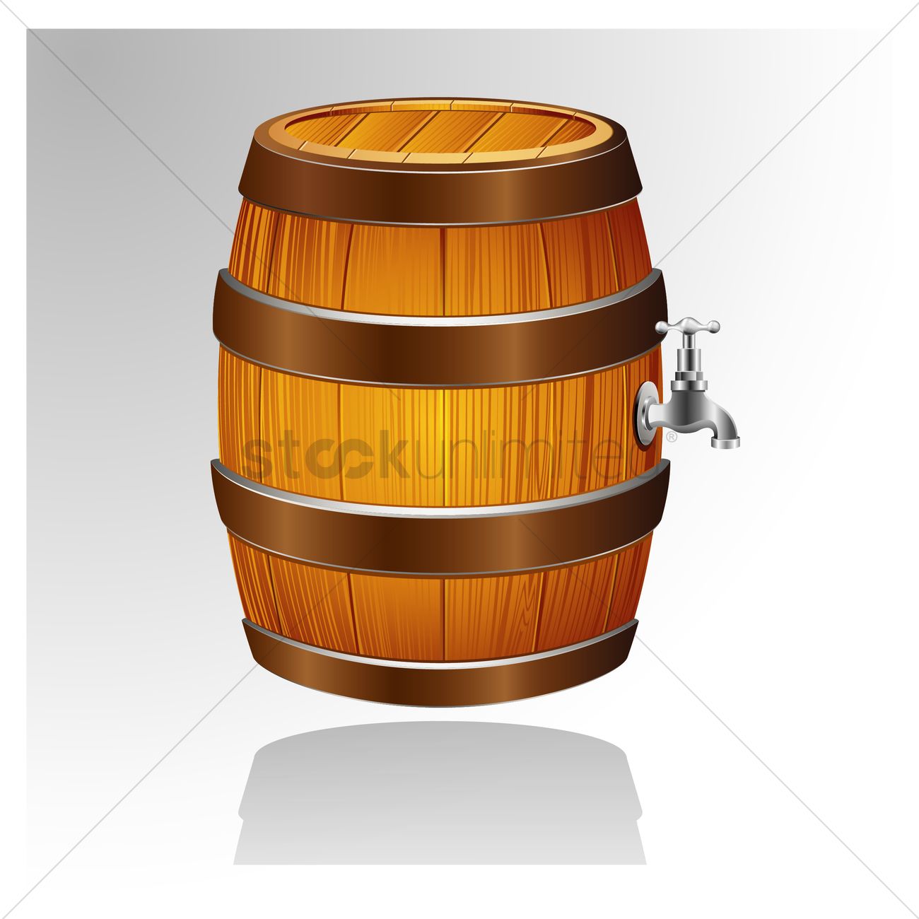 1300x1300 Wine Barrel Vector Image