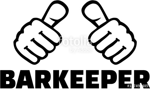 500x297 Bartender With Thumbs German Stock Image And Royalty Free Vector