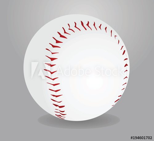 500x455 Baseball Ball. Vector Illustration