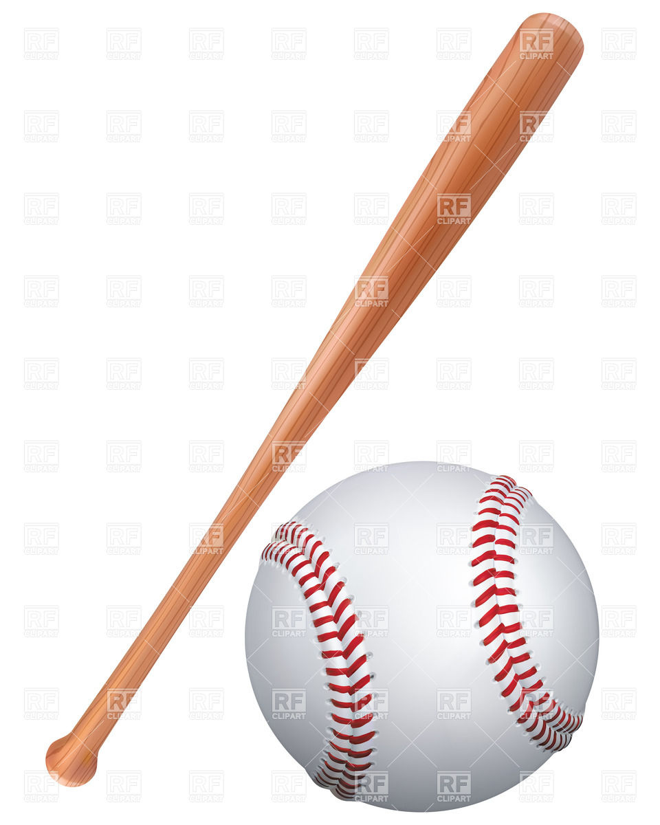 960x1200 Baseball Bat And Ball Vector Image Vector Artwork Of Sport And