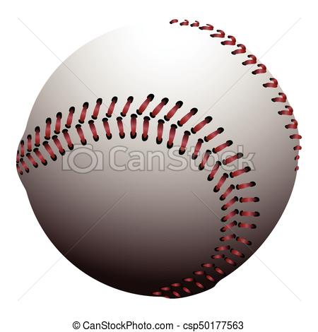 450x470 Isolated Baseball Ball On A White Background, Vector Illustration.