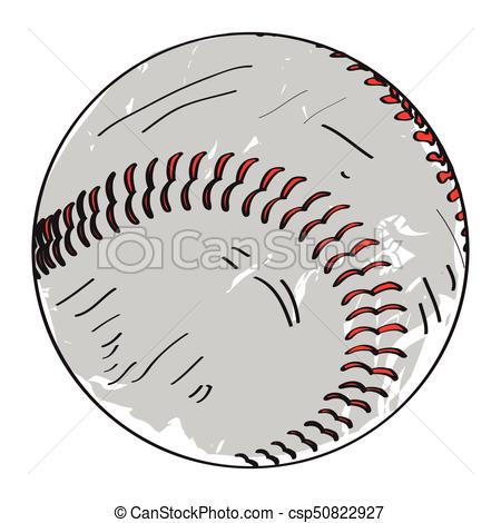 450x470 Retro Baseball Ball. Isolated Retro Baseball Ball On A White