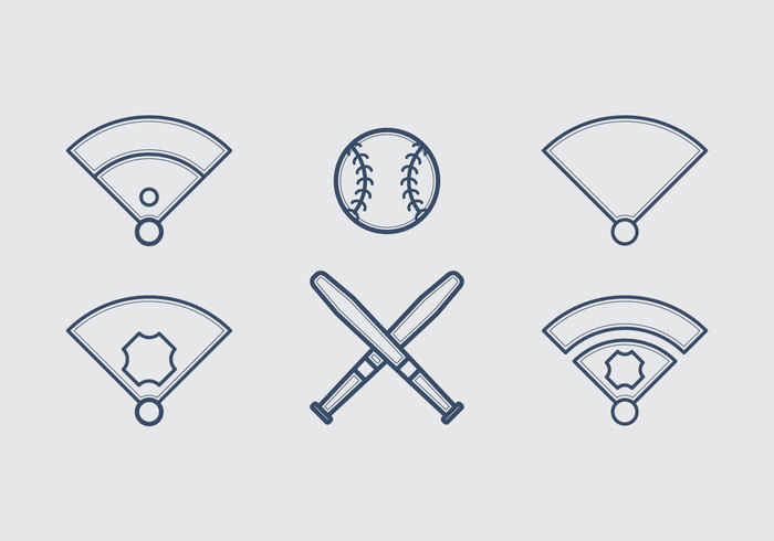700x490 Free Baseball Vector Icon Illustrations