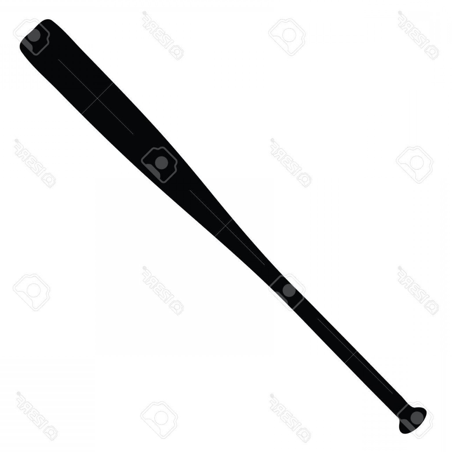 1560x1560 Photostock Vector A Black And White Silhouette Of A Baseball Bat