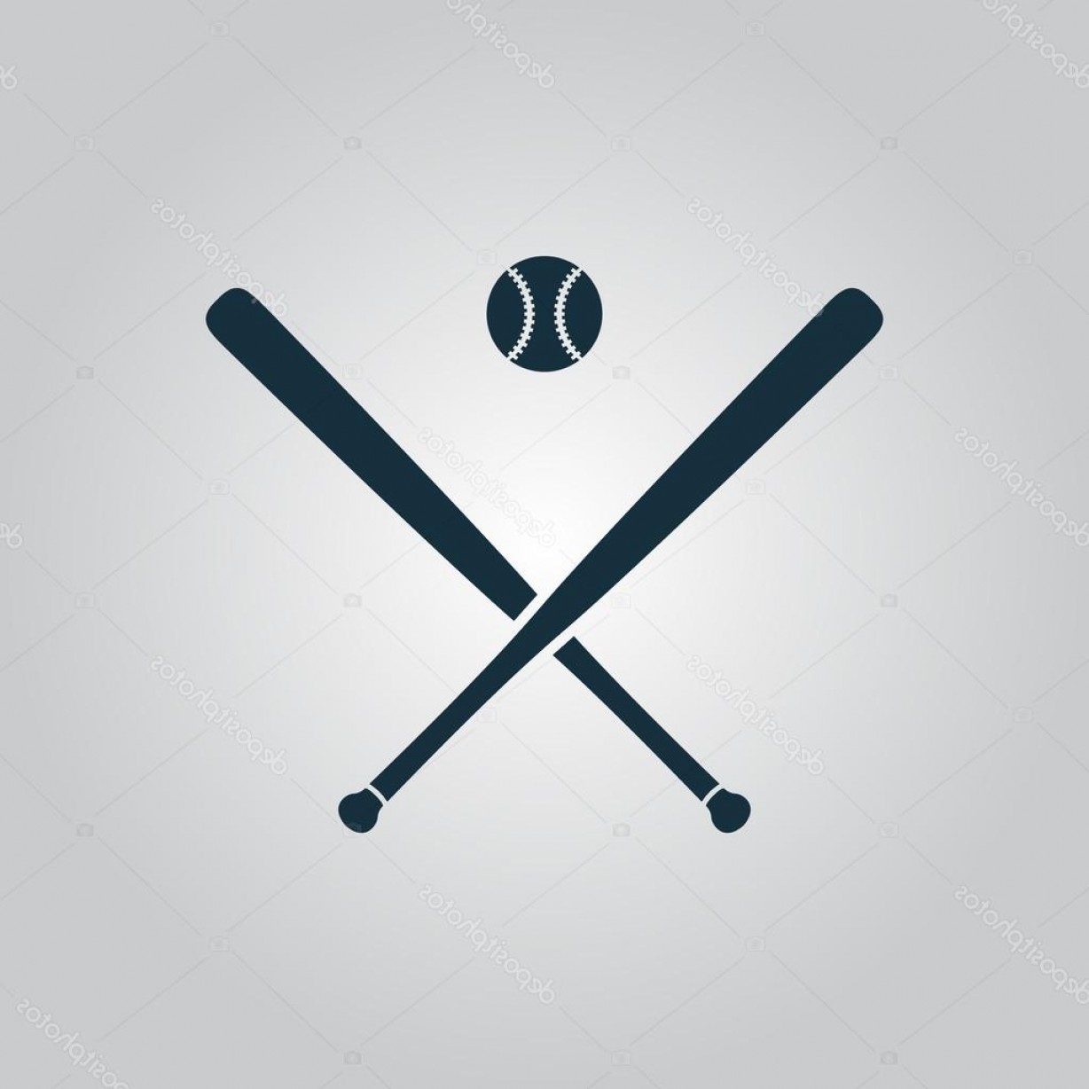 1228x1228 Stock Illustration Vector Crossed Baseball Bats And Shopatcloth
