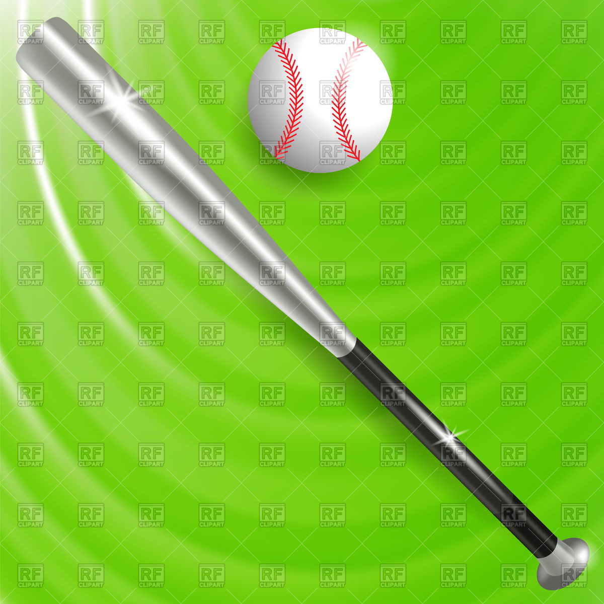 1200x1200 Baseball Bat And Ball Background Vector Image Vector Artwork Of