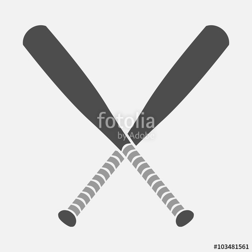 500x500 Baseball Bat Vector Icon Stock Image And Royalty Free Vector