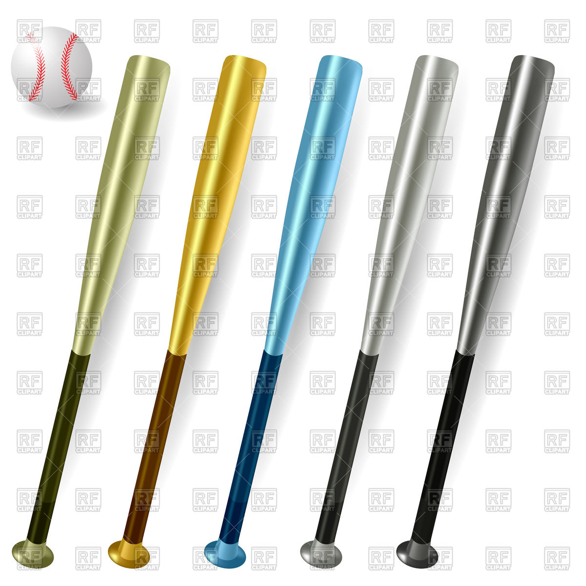 1200x1200 Baseball Bats And Ball Vector Image Vector Artwork Of Sport And