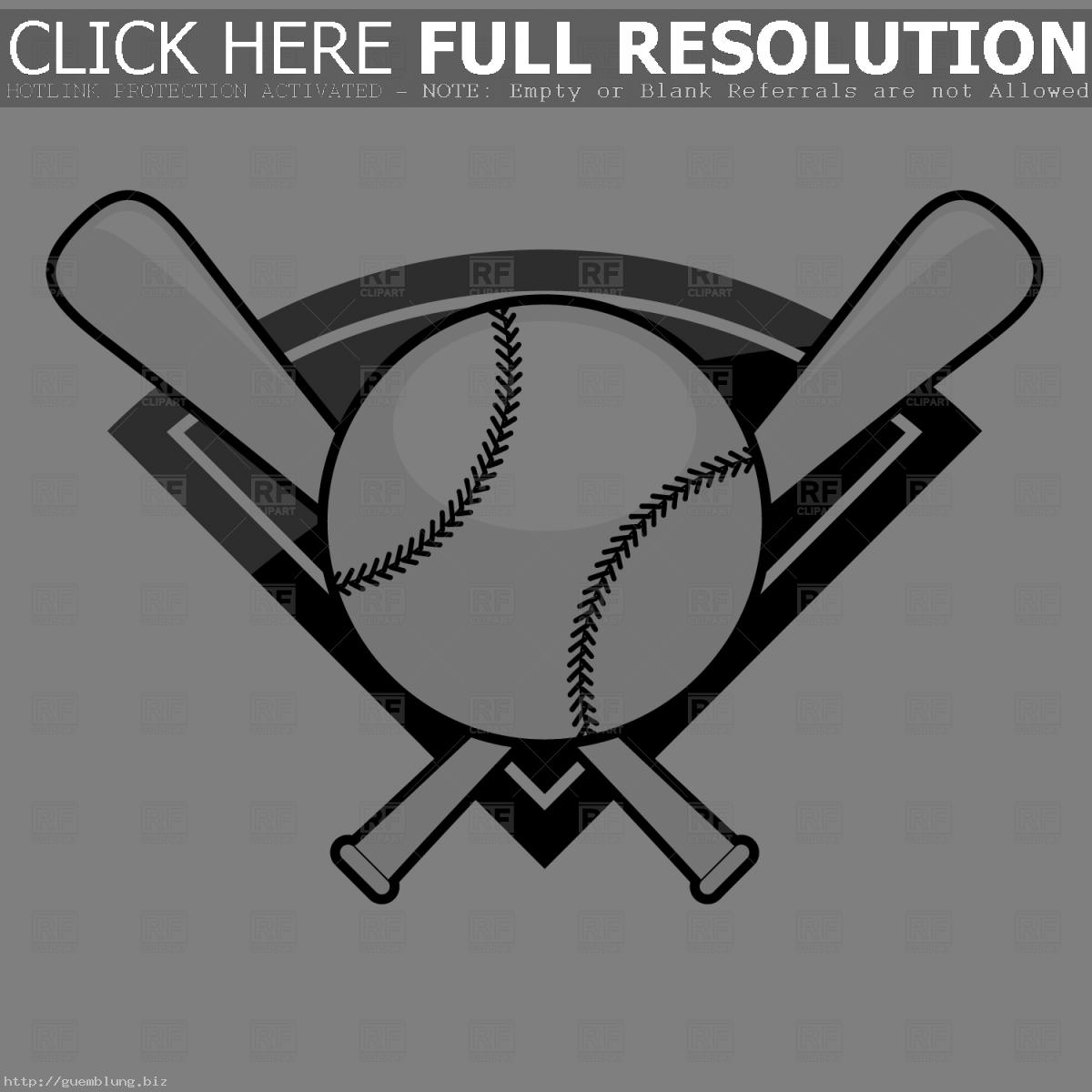 1200x1200 Crossed Baseball Bat Vector Hd Clipart Panda