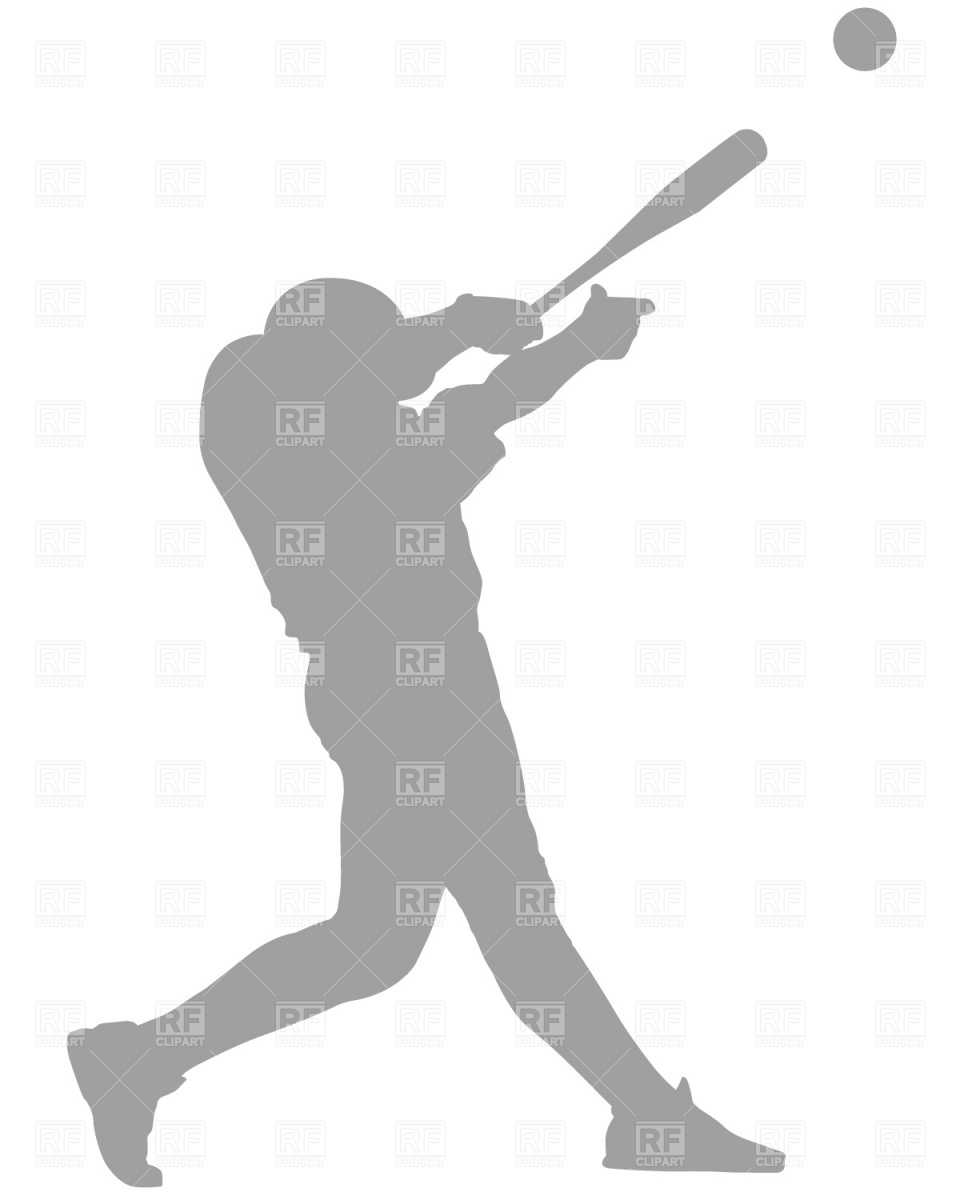 960x1200 Baseball Player Battering Up Silhouette Free Vector Image Vector