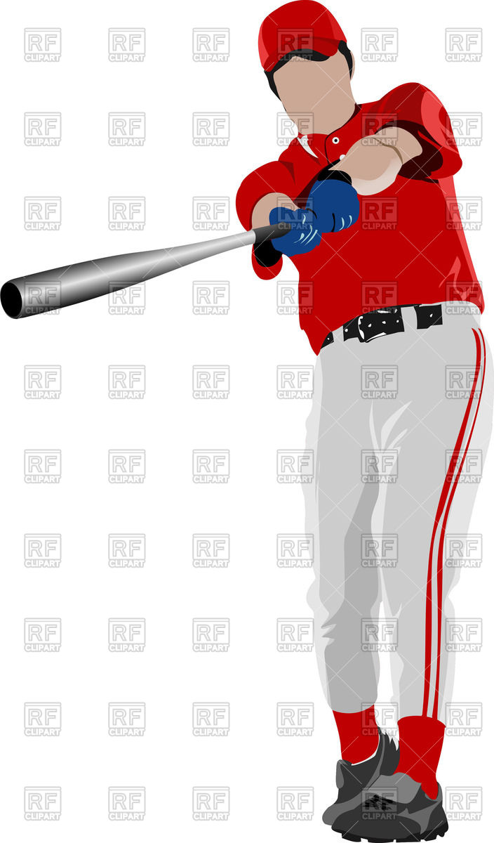 704x1200 Baseball Player Front View Vector Image Vector Artwork Of Sport