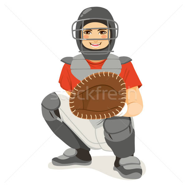 600x600 Baseball Catcher Vector Illustration Kakigori ( 8083362