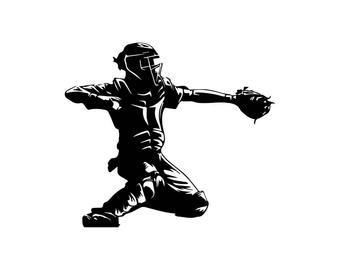340x270 Baseball Catcher Svg Etsy