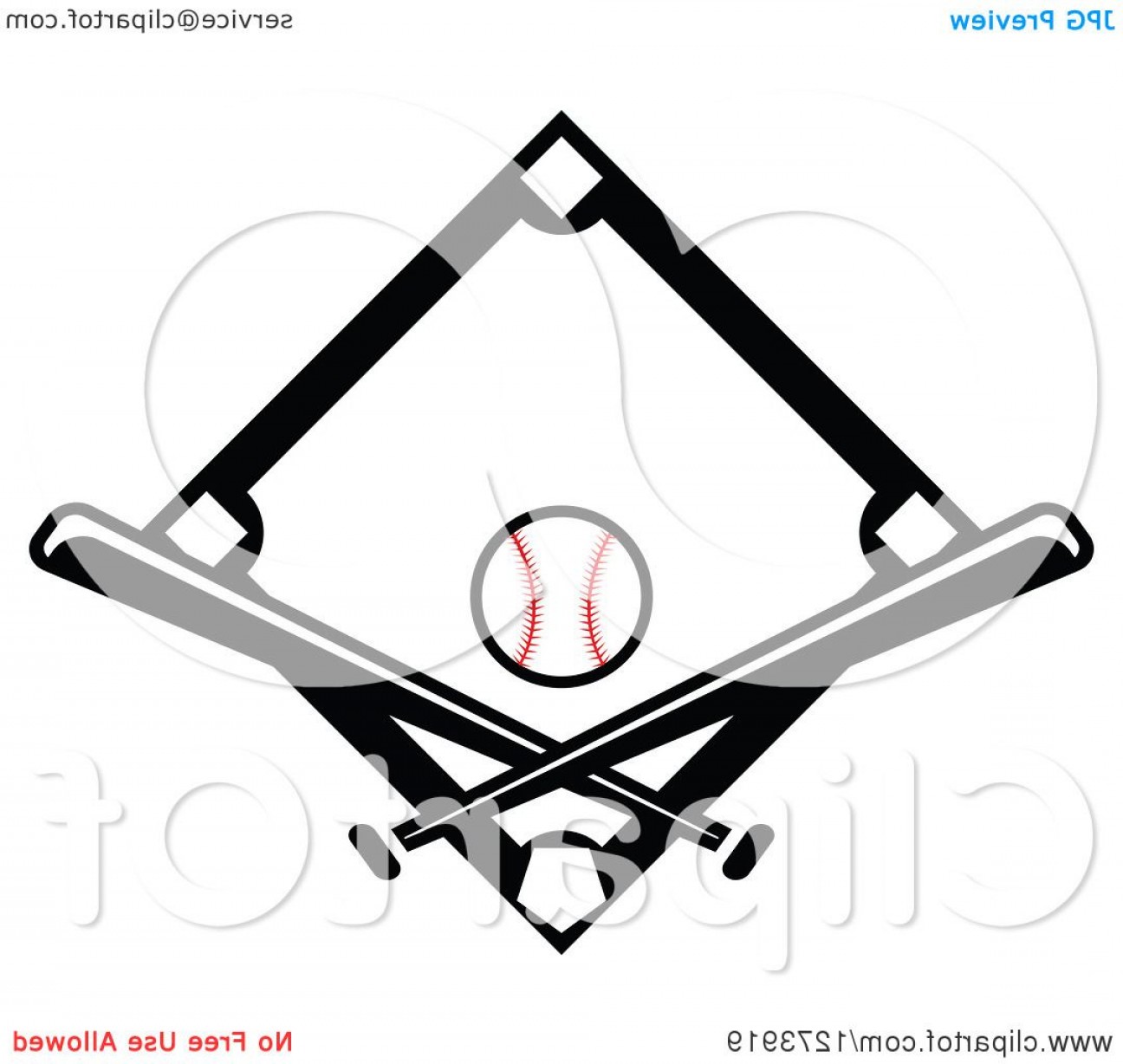 1296x1228 Black Baseball Diamond With A Ball And Crossed Bats Shopatcloth