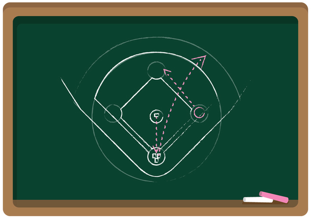632x443 Vector Chalkboard Baseball Diamond Free Vector Download 343157