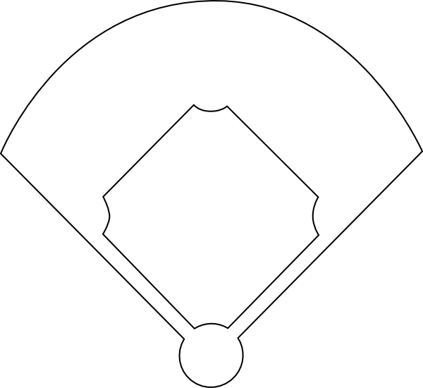 600x550 Vector Free Stock Of Baseball Diamonds