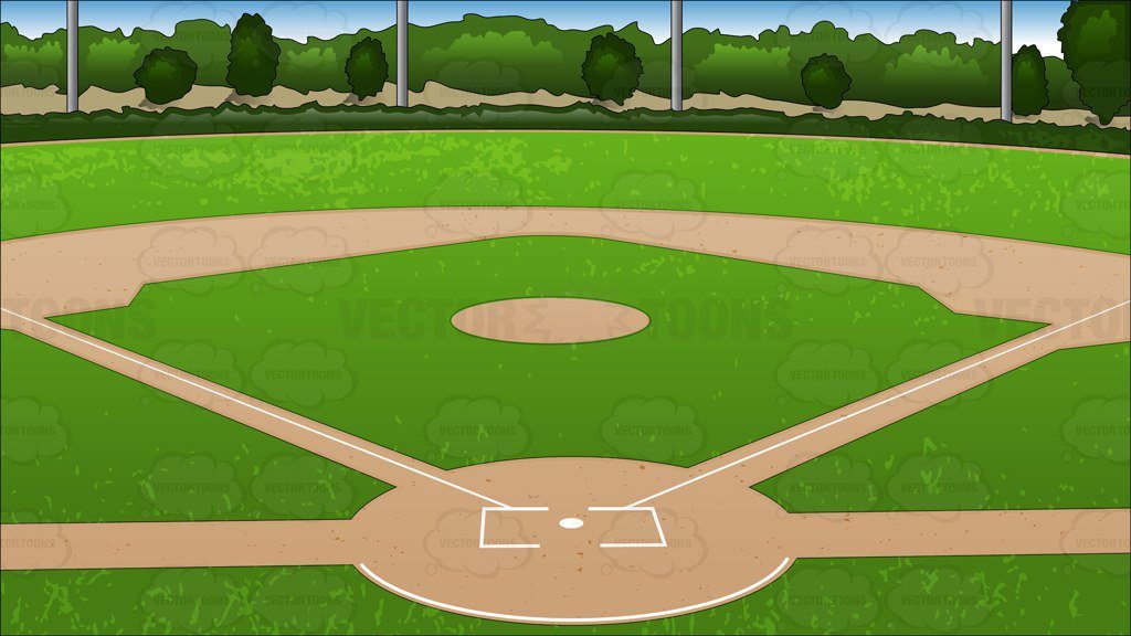 1024x576 Baseball Field Clip Art Baseball Diamond Background Cartoon