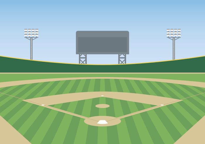 700x490 Baseball Park Vector Illustration