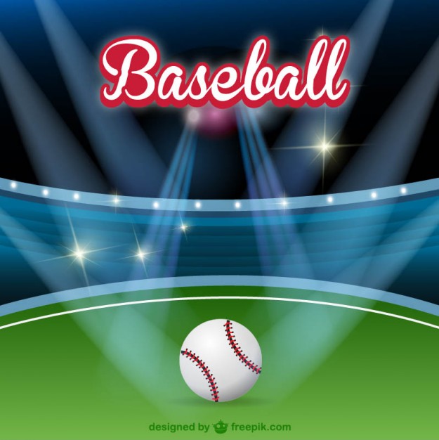 625x626 Baseball Field With Spotlights Vector Free Download