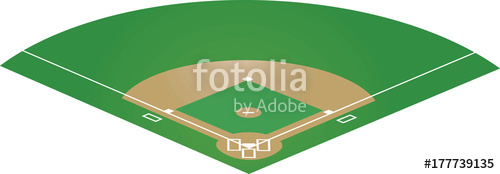 500x174 Baseball Field. Vector Illustration Stock Image And Royalty Free