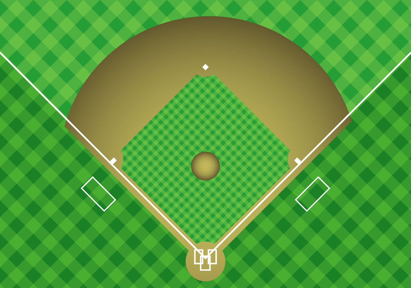 1400x980 Free Baseball Arial View Vector