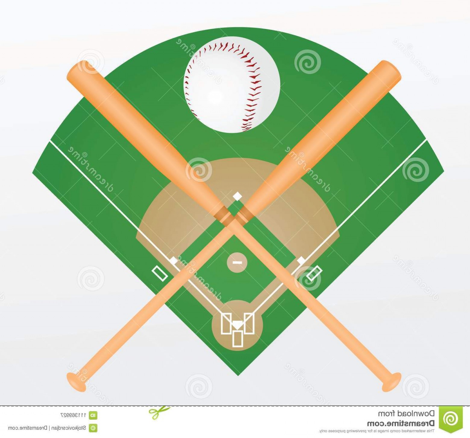 1560x1455 Baseball Ball Bats Baseball Field Vector Illustration Baseball