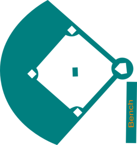 282x299 Baseball Field Blue Clip Art