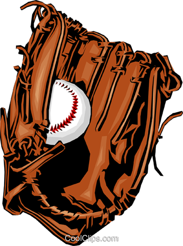 358x480 Baseball Glove And Ball Royalty Free Vector Clip Art Illustration