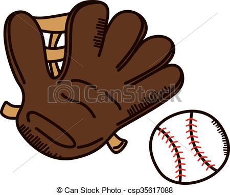 450x383 Baseball Glove League Sport Theme Vector Art Illustration.