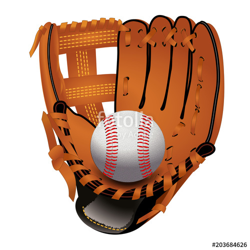 500x500 Baseball Glove With Ball Stock Image And Royalty Free Vector
