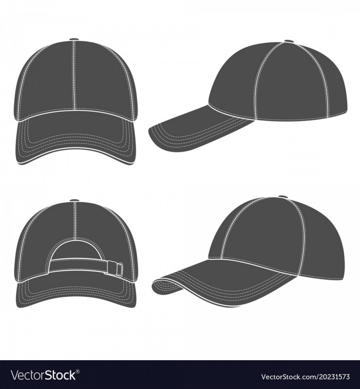 1440x1555 Set Of With A Baseball Cap Vector Shopatcloth